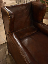 French leather club chair – 1920’s