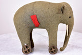 Three antique French toy elephants