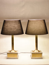 Vintage Lamps with Square Gilded Bases