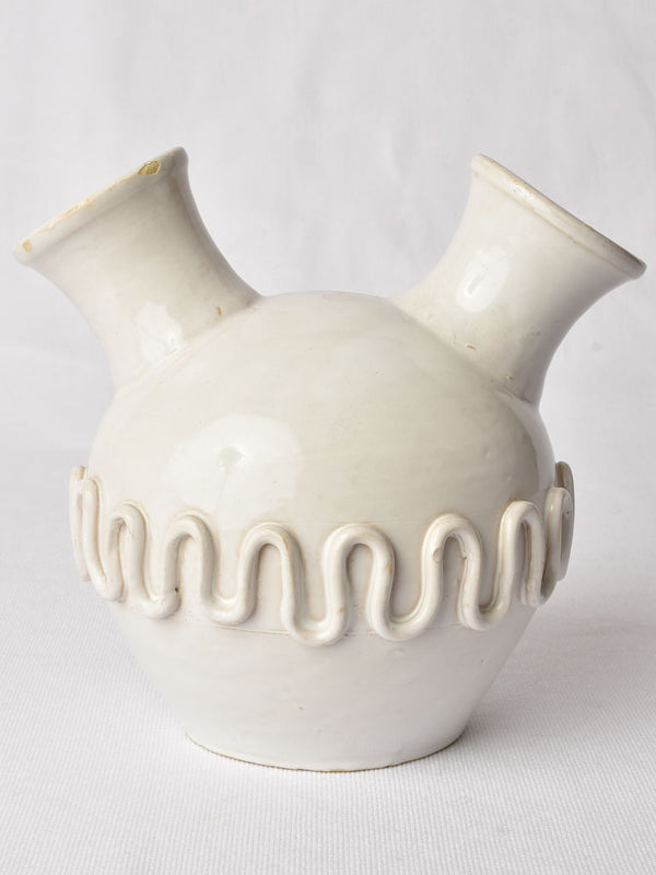 Antique White Tessier Atelier Sculptural Vase