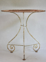 19th-century French voyage folding garden table 27½"