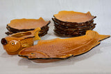 12 person 1960s seafood service with platter and sauce boat