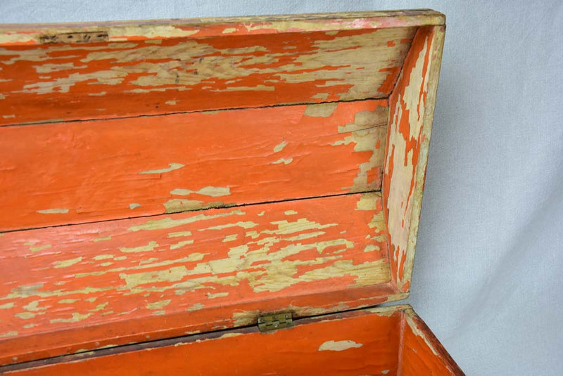 Historical eighteenth-century wooden chest