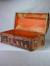 Antique timeworn wooden chest