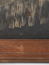 Large antique still life painting with copper, onions cabbage 44" x 37""