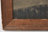 Large antique still life painting with copper, onions cabbage 44" x 37""