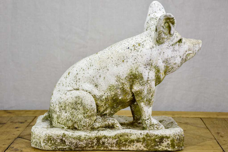 Vintage French sculpture of a pig