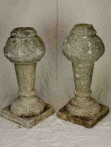 Vintage Stone Balusters with Unique Carvings