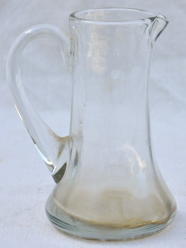 Blown glass bistro pitcher quarter litre 5½"