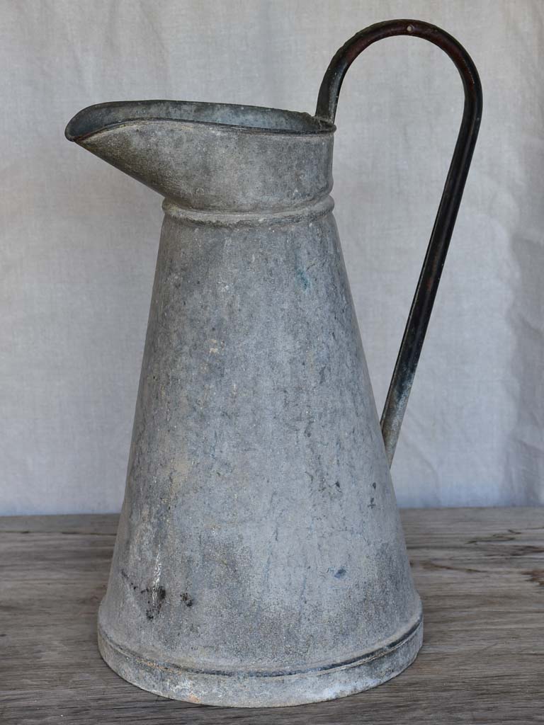Antique French zinc pitcher