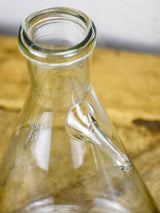 Two large vintage glass flasks from a laboratory
