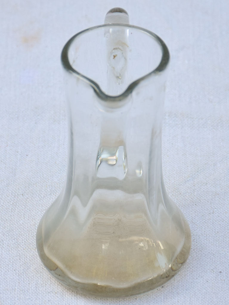 Blown glass bistro pitcher quarter litre 5½"