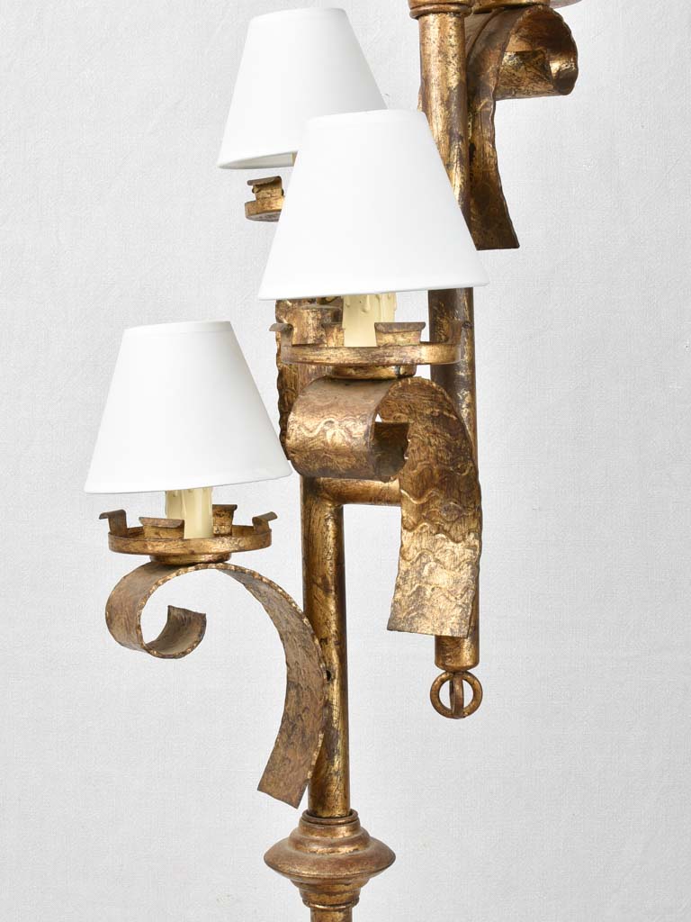 Modern floor lamp with 5 lights - gold 63"