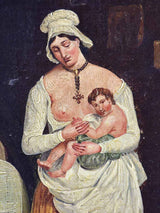 Nineteenth-century depicted nurse and baby