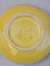 Small 1950's Dieulefit sugar bowl with yellow glaze 2¾"