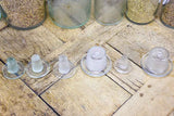 Collection of six 19th Century pharmacy jars - labelled with lids