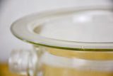 Vintage French blown glass container with lid - apothecary 8¼"