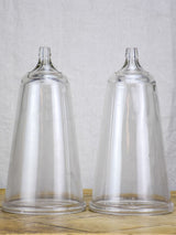 Pair of blown glass domes from the 1940's - apothecary 13½"