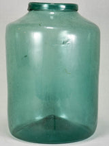 Early 19th-century blown glass preserving jar - blue 14¼"