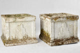 Pair of large modern square planters 19"