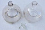 Two 19th century French wasp traps blown glass