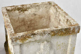 Pair of large modern square planters 19"