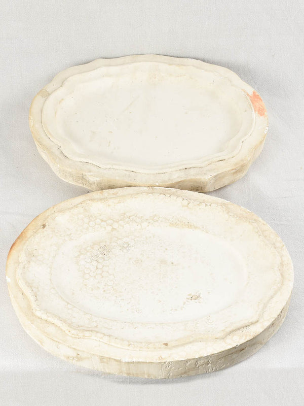 Antique 19th-century plaster plate molds