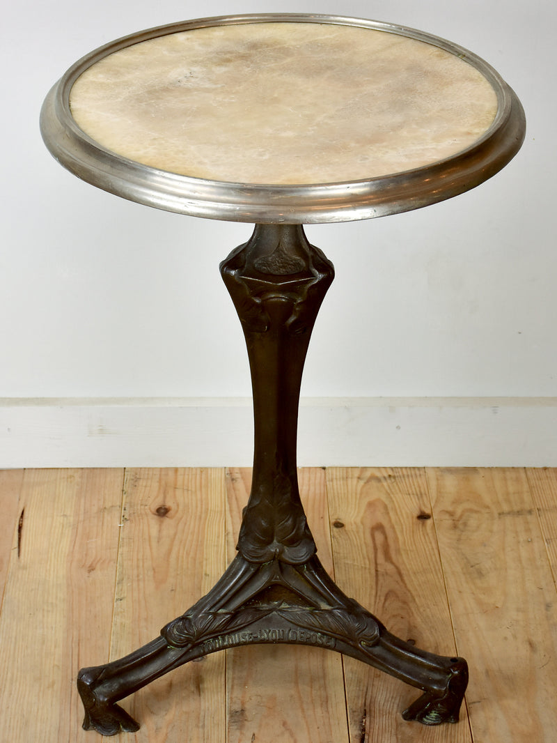 Antique French Art Nouveau bistro table