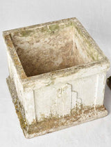 Pair of large modern square planters 19"