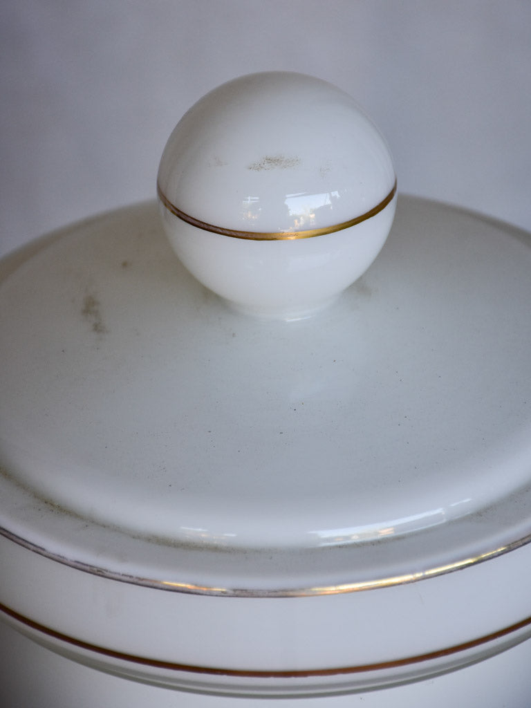 Tabacum 19th Century French apothecary jar - opaline