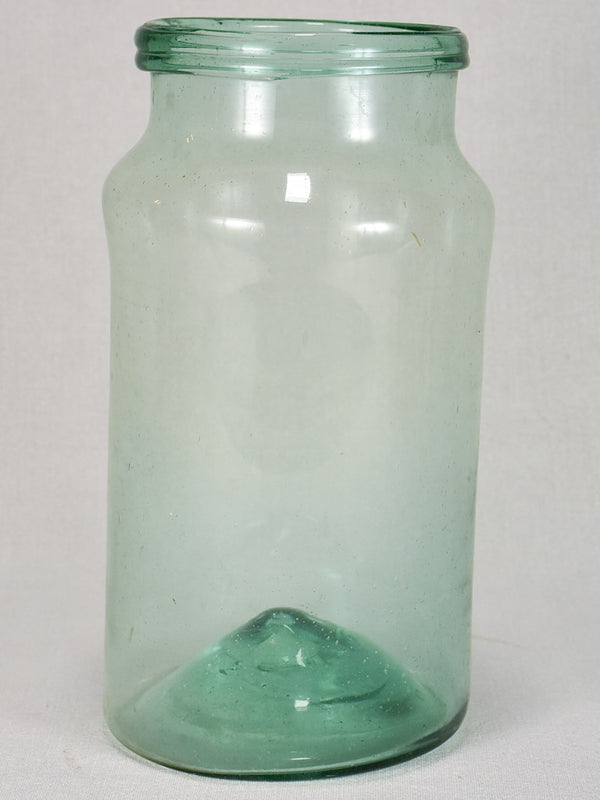 Small early 19th-century blown glass preserving jar 14½"
