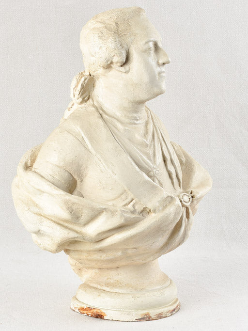 19TH CENTURY PORTRAIT SCULPTURE OF LOUIS XVI 20"