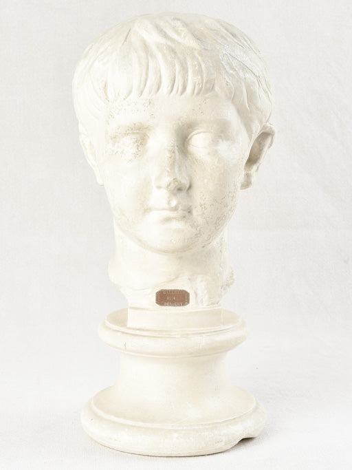 19th century portrait sculpture of a young boy 15"