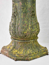 Pair of 19th Century French cast iron columns with green patina 23¾"
