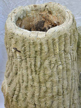 Life size faux bois tree stump garden planter 1940's 22½"