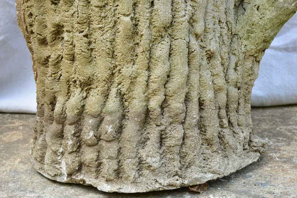 Life size faux bois tree stump garden planter 1940's 22½"