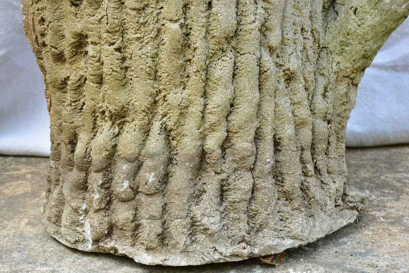Life size faux bois tree stump garden planter 1940's 22½"
