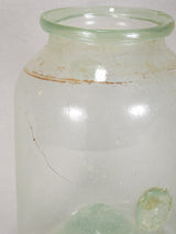 Late 17th-century blown glass preserving jar - clear 13"