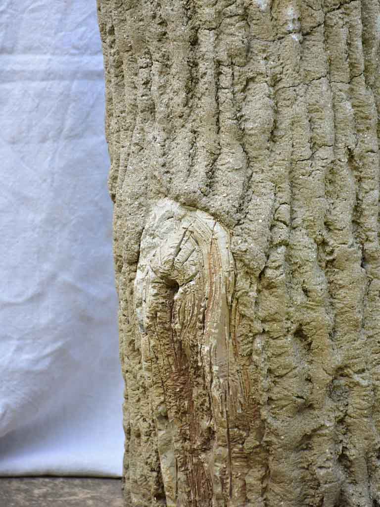 Life size faux bois tree stump garden planter 1940's 22½"