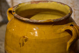 19th century French confit pot with orange glaze