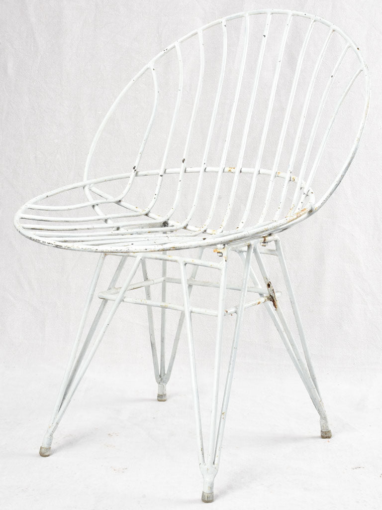 Vintage Italian open frame metal chair