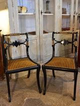 Pair of vintage Klismos chairs
