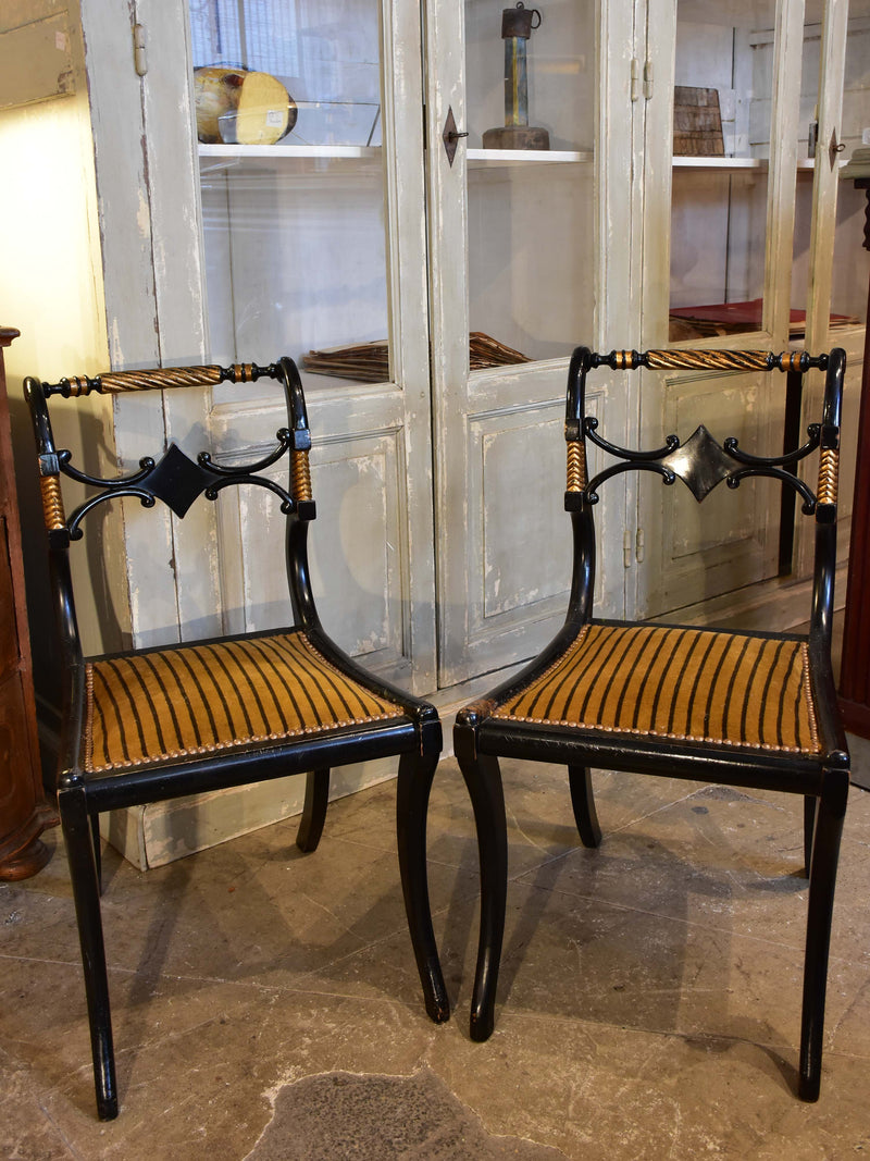 Pair of vintage Klismos chairs