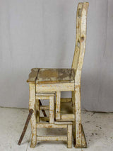 19th Century French oak chair / step ladder
