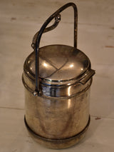 Vintage French ice bucket with insulating glass liner