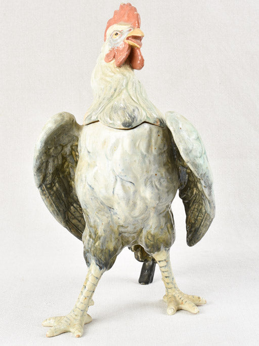 Ceramic rooster shaped container 14½"