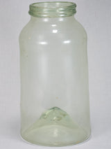 Early 19th-century blown glass preserving jar - clear with round base 17"