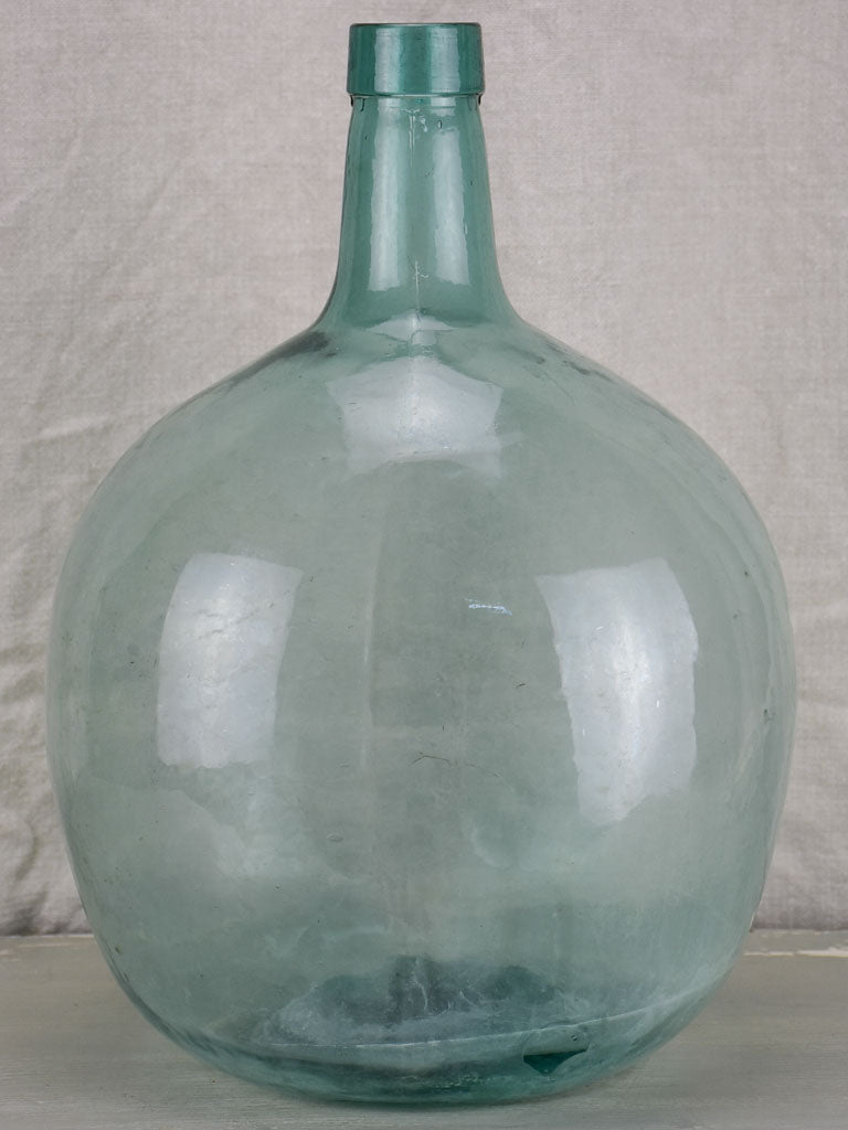 Antique French demijohn bottle - oval