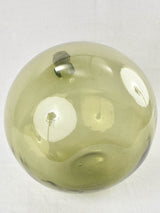 Imperfect antique blown glass demijohn