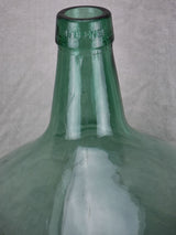 Antique French demijohn bottle - blue green